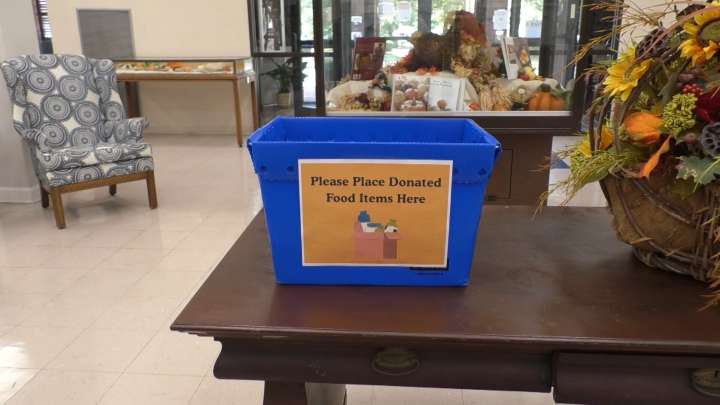The Bryan Public Library is collecting food for families