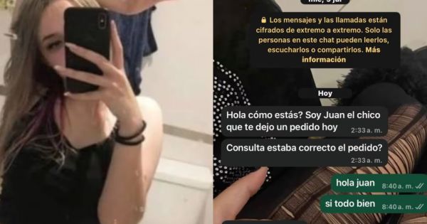 Una joven hizo un pedido y el repartidor la sorprendió con un inesperado mensaje: "El..."