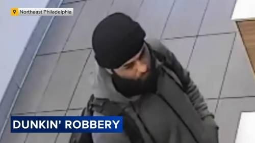 Police search for suspect who robbed Dunkin' on Oxford Avenue in Northeast Philadelphia