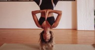 Sylvie Meis Aces Her Yoga Poses in Bra Top