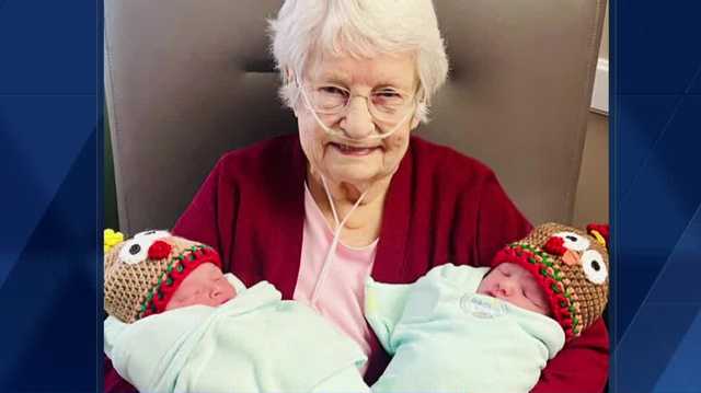 Mason City great-grandmother sees double with twin great