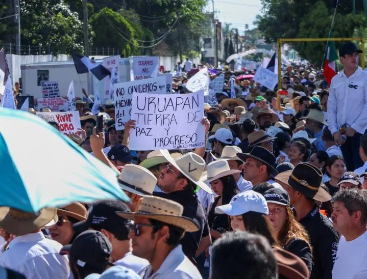 Manifestaciones en Uruapan son para decir “¡basta!”: empresaria