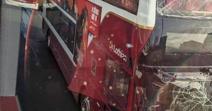 Three Edinburgh Lothian bus passengers hospitalised after crash on busy road