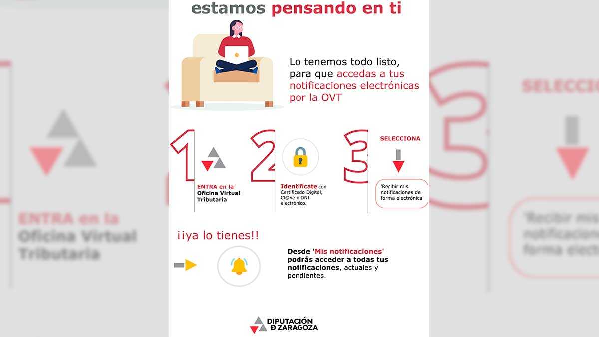 La Diputación de Zaragoza impulsa el uso de la notificación electrónica en los trámites tributarios