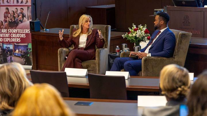 FOX News Media CEO Suzanne Scott participates in fireside chat