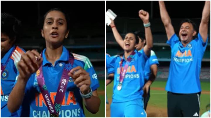 India’s women’s team celebrates World Cup win with new anthem