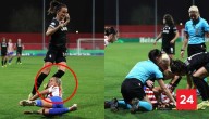 Impactantes imágenes: Jugadora del Atlético de Madrid queda inconsciente tras rodillazo en la cabeza