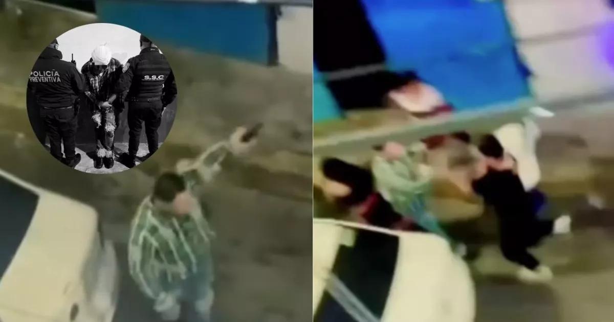(VIDEO) “¡Te voy a matar!”: Vecinos golpean a hombre armado en Álvaro Obregón tras recibir amenazas