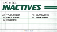 WR Tyler Johnson, DL Mazi Smith Among Jets' 5 Inactives for Baltimore
