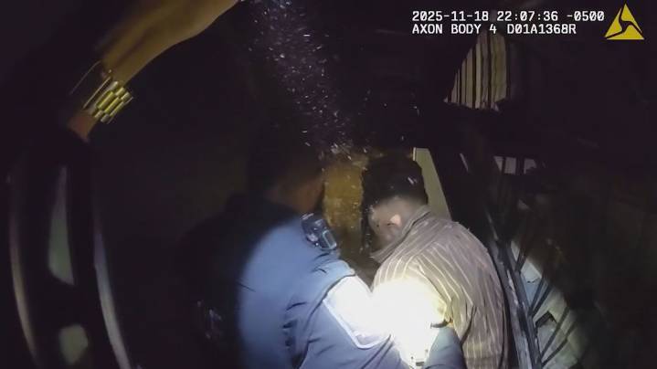 Bodycam video shows officers helping man trapped after explosion at Downtown Atlanta apartment complex
