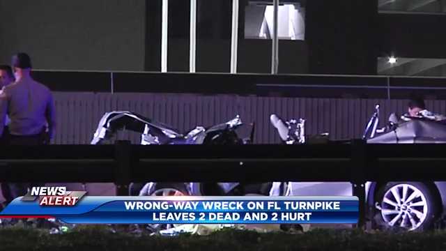 2 dead, 2 injured after wrong-way wreck on Florida Turnpike in SW Miami