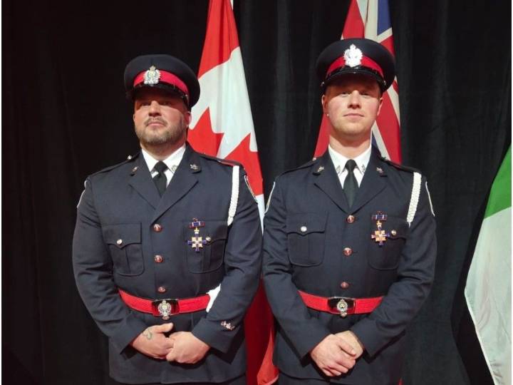 Four police officers from Lambton County honoured for bravery