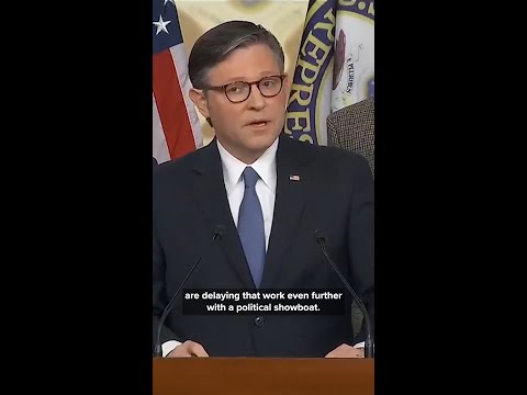 Speaker Johnson talking about why Democrats' discharge petition is purely political