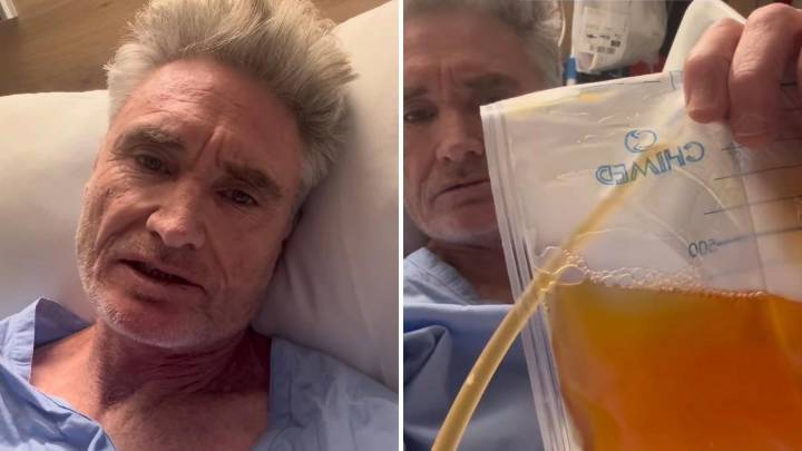 Dave Hughes hospitalised again after brutal injury in AFL Legends Game
