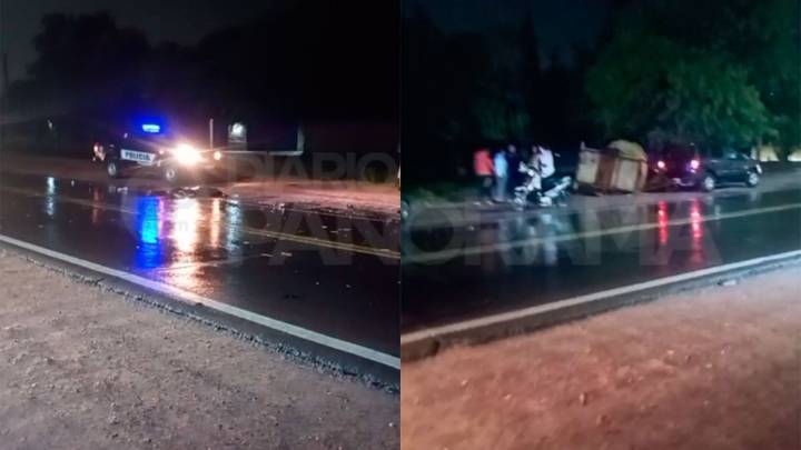 Terrible tragedia en la Ruta 9: dos jóvenes fallecieron en un violento choque entre una moto y una camioneta