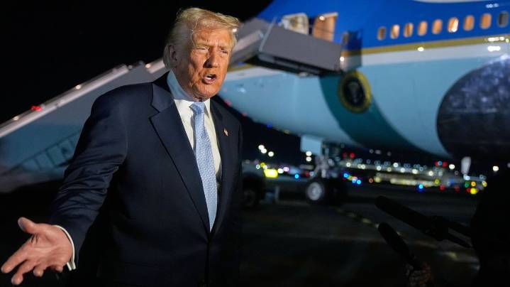 Trump says US may have discussions with Maduro as aircraft carrier arrives in Caribbean