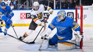 Bowman scores 1st NHL goal, Golden Knights defeat Blues to end 4