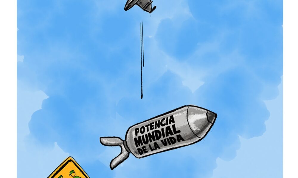 Caricatura De Leo Parra : Bombardeos