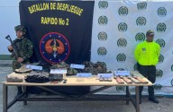 Hallan arsenal de grupo armado en operativo conjunto en el Meta