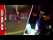 Heart-pounding video shows wild NYPD foot chase of armed suspect in the Bronx