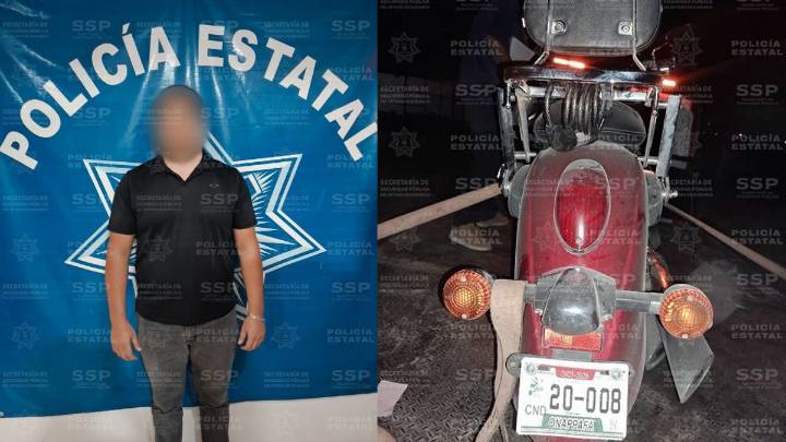 Motociclista con placas sobrepuestas intenta huir del 'Operativo Dragón' en Gómez Palacio