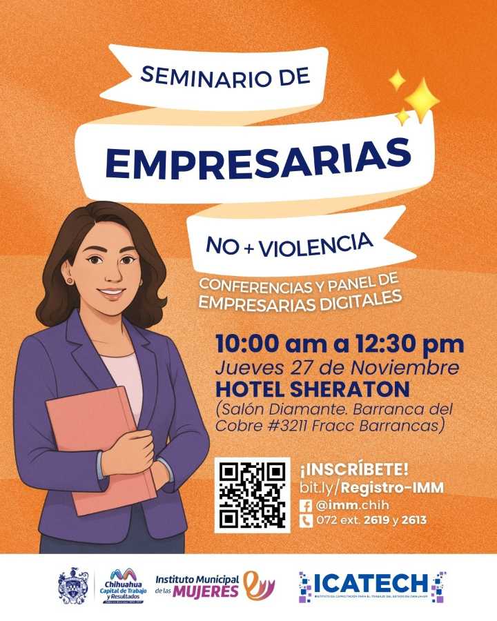 Invitan al Seminario de Empresarias “No + Violencia”