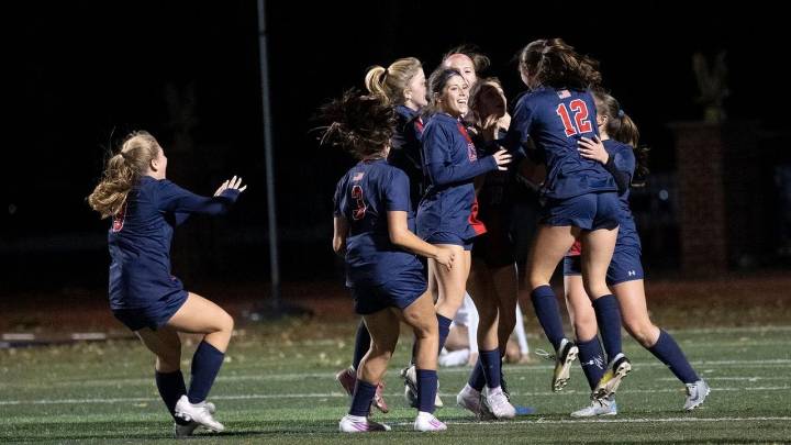 Norah Wouters Almeida nets the winner as Cold Spring Harbor wins its second straight girls soccer Nassau Class B title
