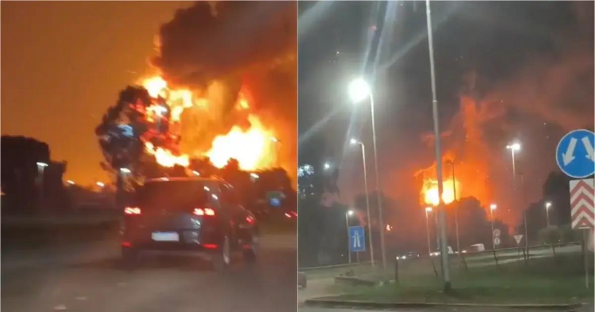 Impresionante explosión en Ezeiza: ardió una fábrica agroquímica
