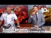 Sunday Brunch: Peppermint Chocolate Crinkle Cookies