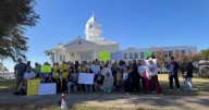 Protesters march in Tuscumbia seeking 'justice' for injured Deshler High School student August Borden