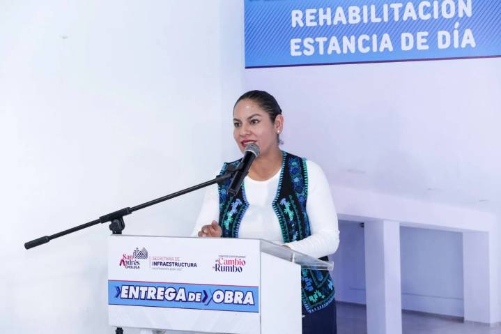 Entrega Lupita Cuautle la rehabilitación de la Estancia de Día de San Andrés Cholula