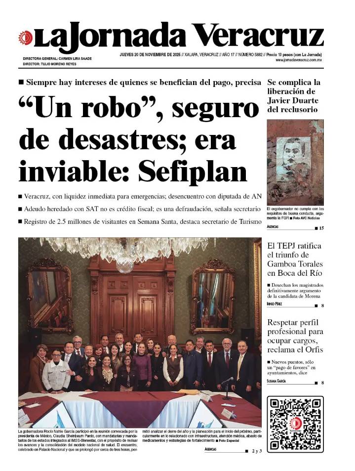 Portada del 20 de noviembre de 2025