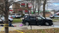 Chicago police officer crashes into car, strikes gate of Chatham home at 76th and Wabash Avenue