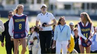 Indiana Fever star Caitlin Clark plays golf at the Annika pro