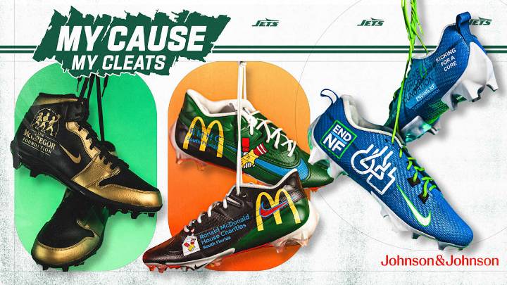 Jets Collaborate with Johnson & Johnson to Feature Players and Coaches Taking the Field for My Cause My Cleats Campaign