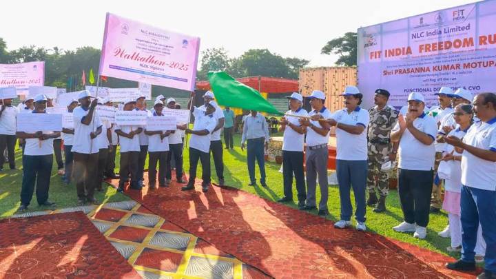 NLCIL Holds Fit India Freedom Run 6.0 and Vigilance Awareness Walkathon at Neyveli