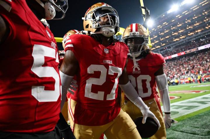 Watch: Ji’Ayir Brown helps 49ers to win on MNF with pair of interceptions