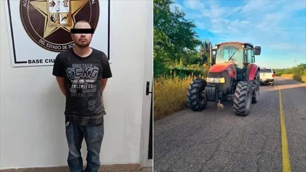 Detienen a 'El Chapo' por robo de tractor en Valle del Yaqui