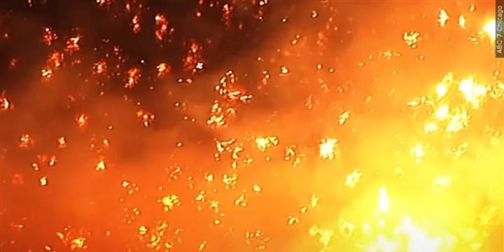 Firefighters at scene of working fire