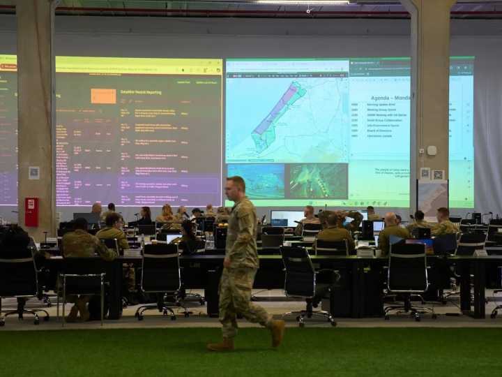 Dentro de la base administrada por EE.UU que ayuda a planificar el futuro de Gaza