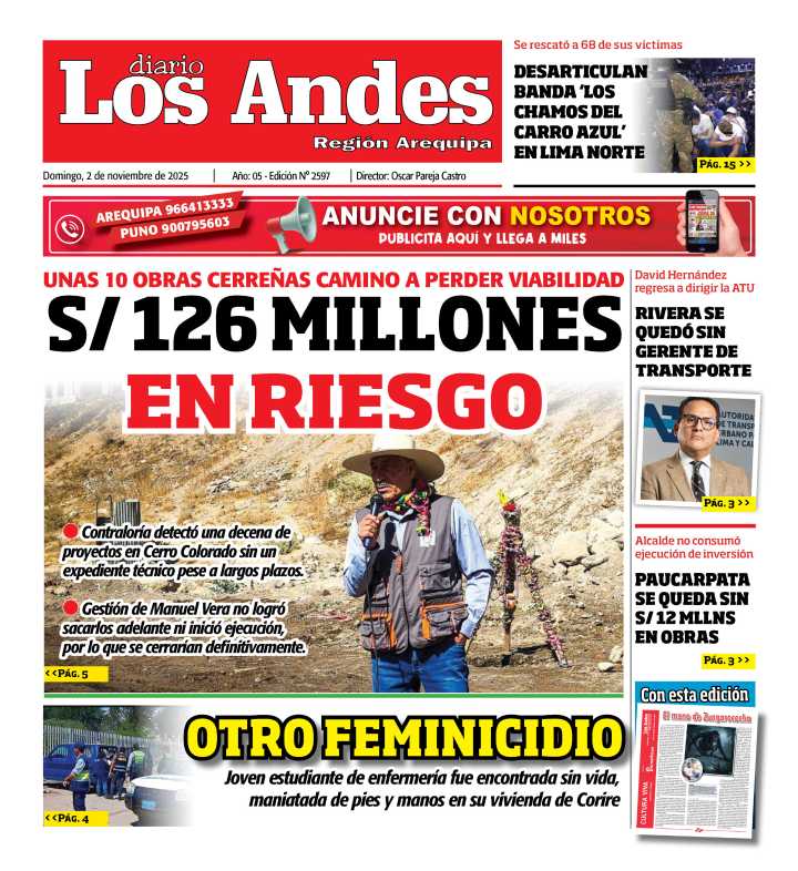 AREQUIPA: Diario Los Andes 02/11/2025