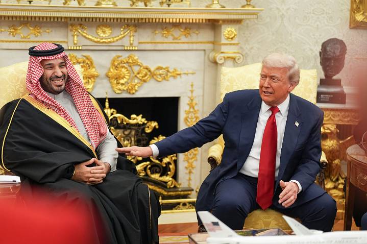 ‘His Teeth…So Gross’: Trump’s Laughing Fit with the Saudi Crown Prince Was So Intense That the Internet Claims His Teeth Tried to Escape