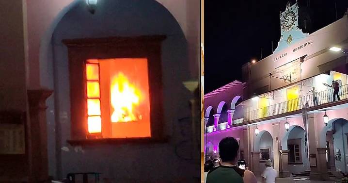 Marcha en Apatzingán termina con disturbios en Palacio Municipal [VIDEO]