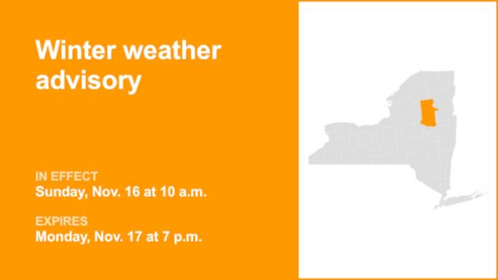 NY weather: Winter weather advisory active for Hamilton County until Monday evening