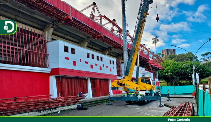 Iniciaron obras de intervención en la tribuna occidental del estadio Alberto Grisales de Rionegro