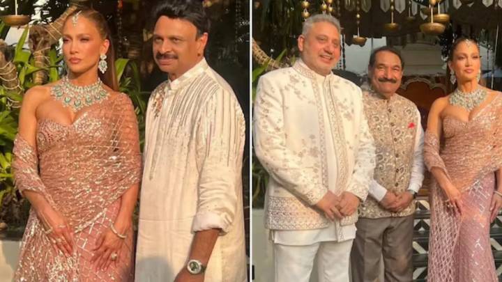 Jennifer Lopez goes desi with Manish Malhotra's shimmery saree