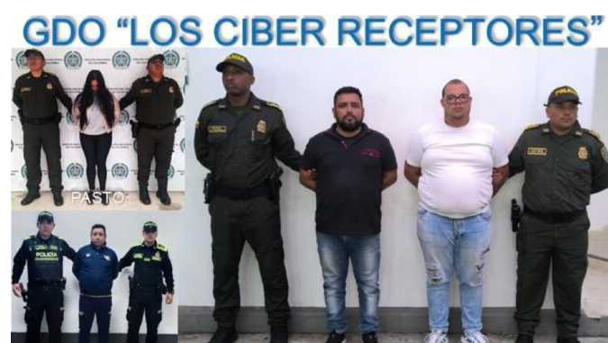 Las autoridades de Policía de Cundinamarca detuvieron a los presuntos integrantes de una banda delictiva llamada Los Ciber Receptores.