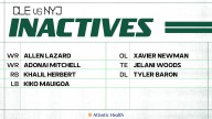 Jets List LB Kiko Mauigoa, WRs Allen Lazard & Adonai Mitchell Among Inactives