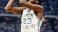 Michael Jordan first game with UNC basketball, stats vs Kansas in 1981