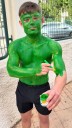 Man struggles to remove 6 coats of green paint he used to become Incredible Hulk